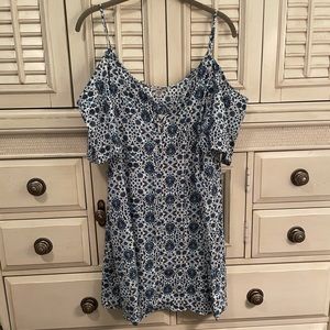 Urban Outfitters Ecoté Lace Up Cold Shoulder Dress